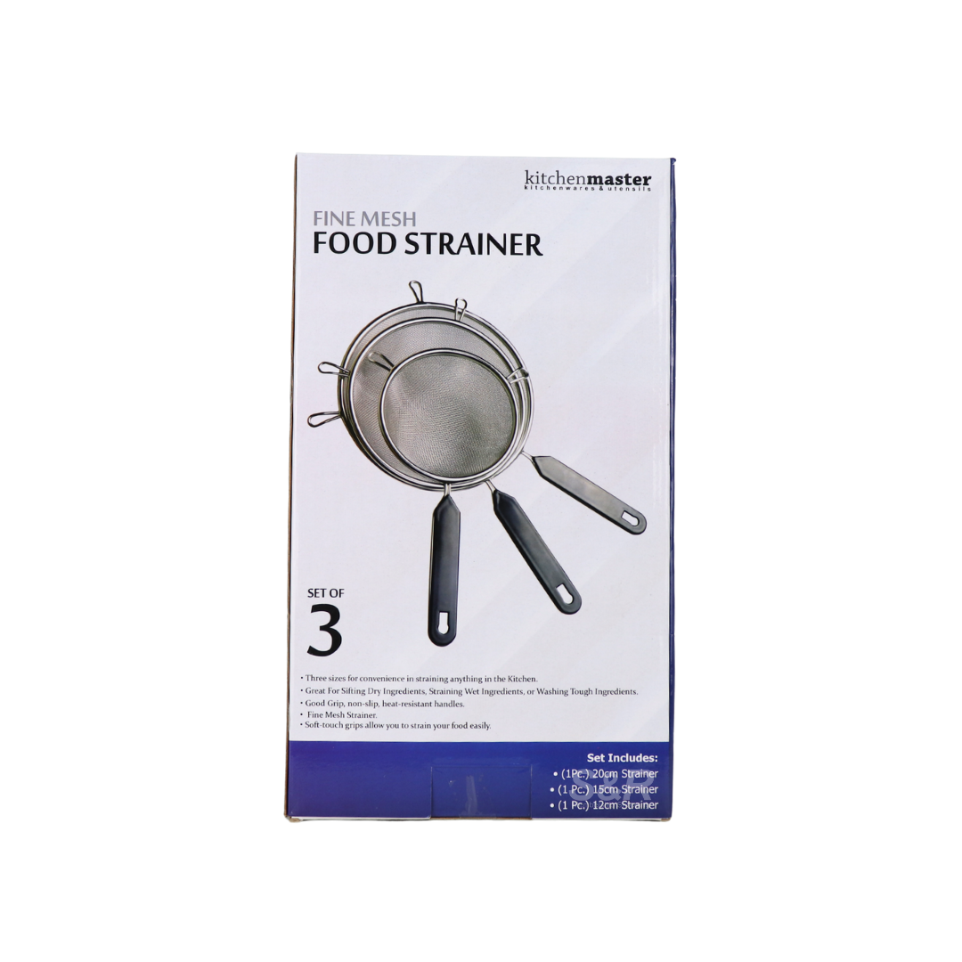 Kitchen Master Fine Mesh Food Strainer 3-piece Set